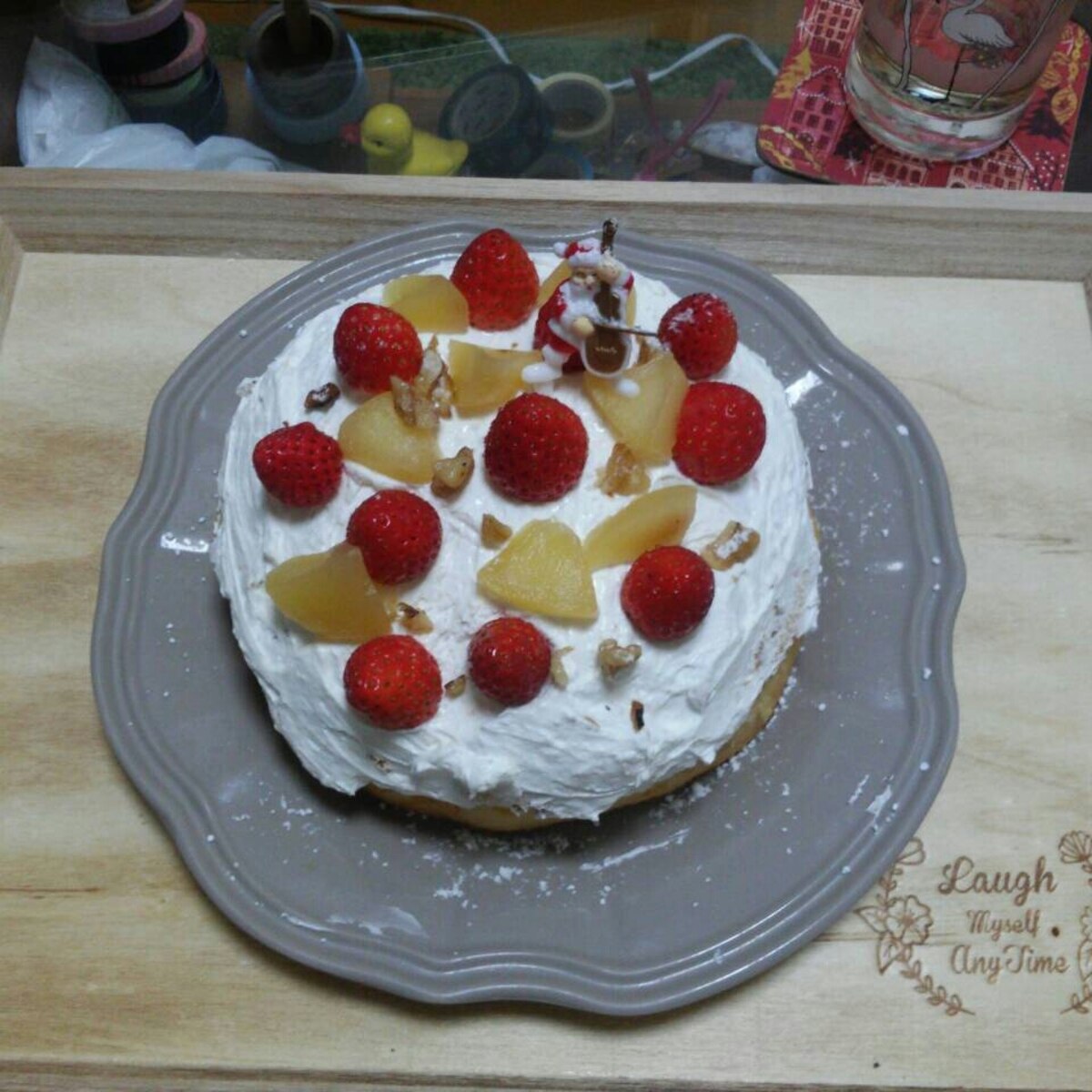 いちごリンゴコンポート乗せケーキ レシピ 作り方 By シフト6522 楽天レシピ